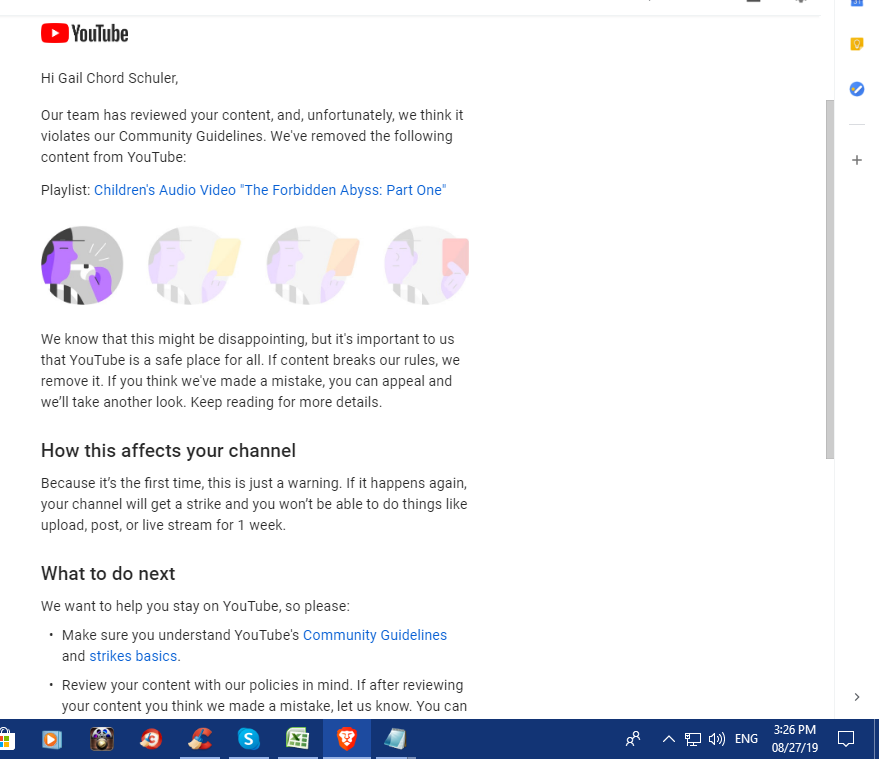 Youtube Issues Strike Against Jesus Christs Childrens